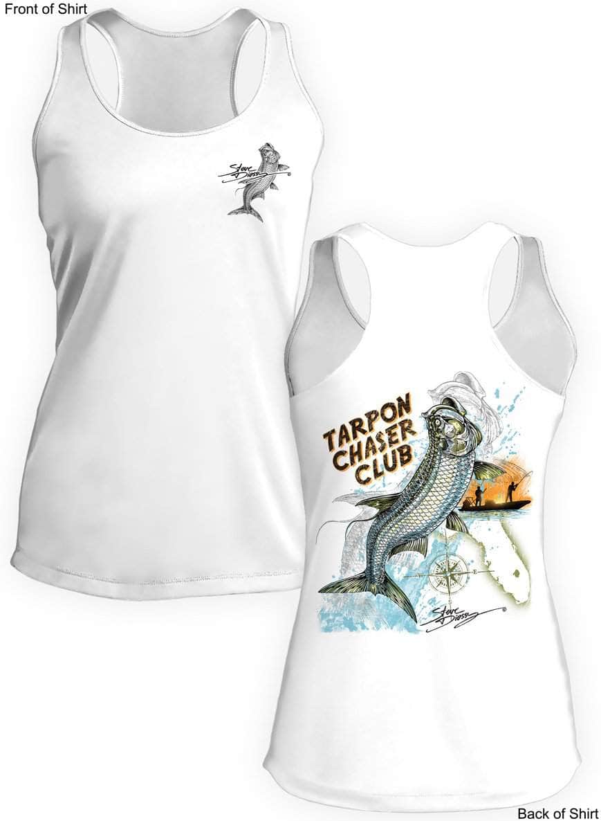 Tarpon Chaser- Ladies Racerback Tank-100% Polyester